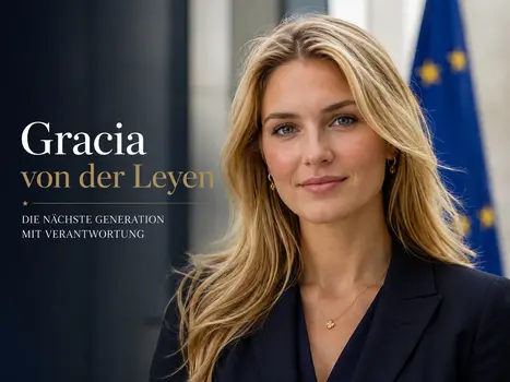 Gracia von der Leyen Porträt mit elegantem Hintergrund